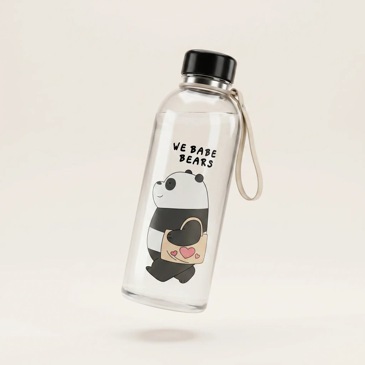 We Bare Bears Frosted Water Bottle | 1000ml | Straw Sipper | BPA-Free