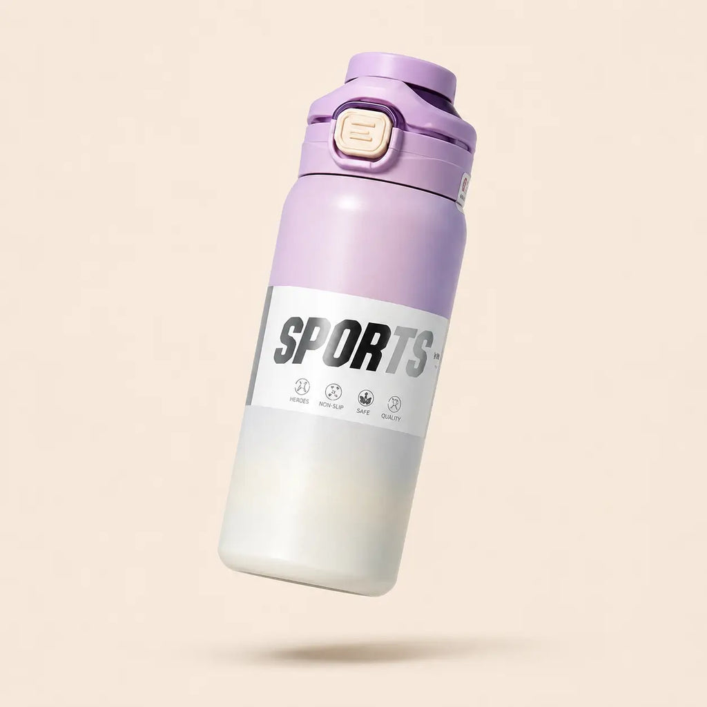 SPORT Stainless Steel Insulated Water Bottle with Straw – 800ml