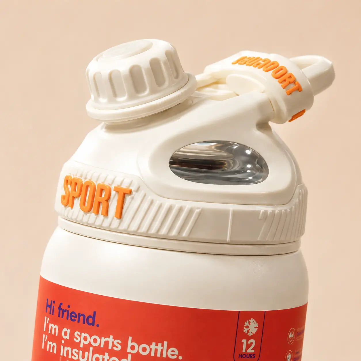 SPORT Insulated Gym Water Bottle with Straw & Handle