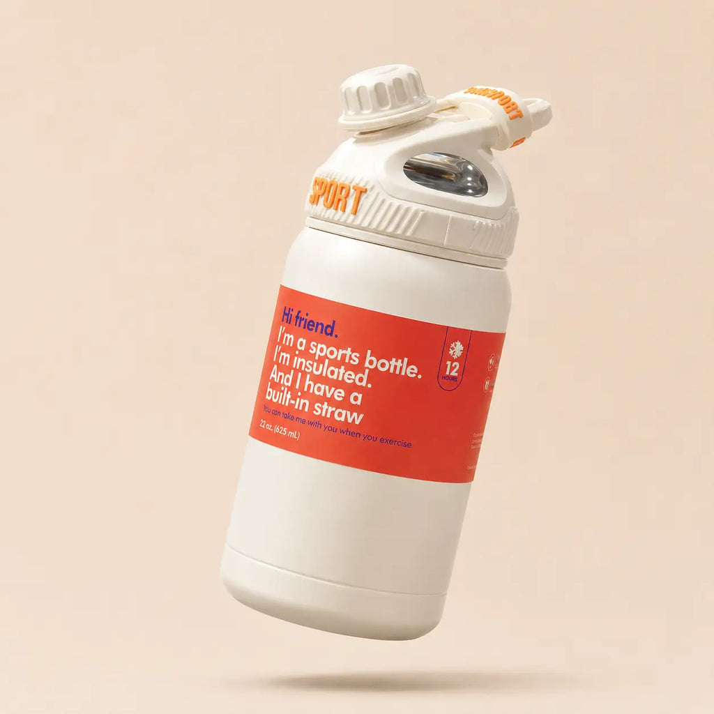 SPORT Insulated Gym Water Bottle with Straw & Handle