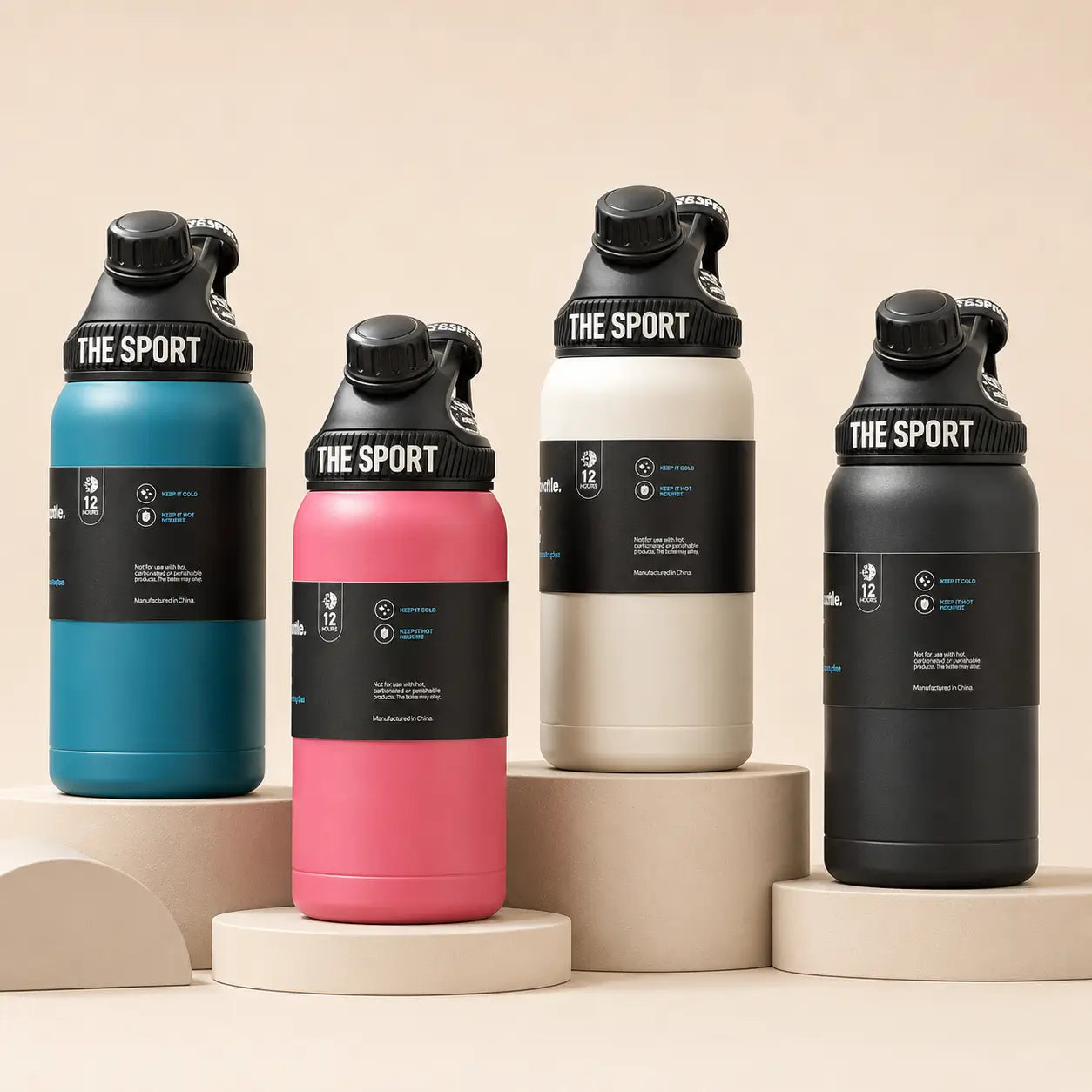 SPORT Insulated Gym Water Bottle with Straw & Handle