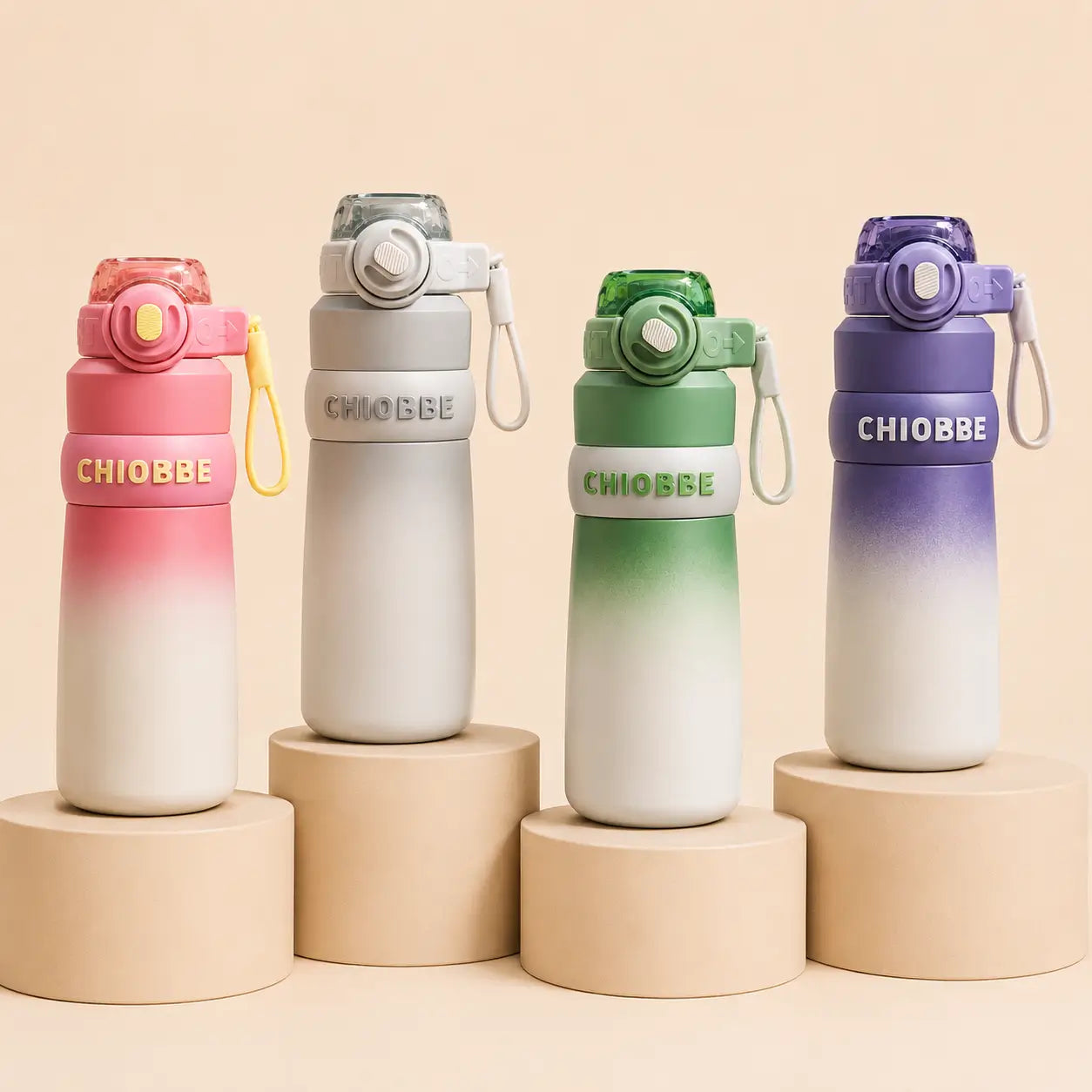 CHIOBBE Kids Stainless Steel Water Bottle with Straw – 560ml