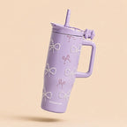 Sitarayuri Coquette Bow Stainless Steel Tumbler with Handle & Straw – 40oz