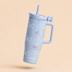 Sitarayuri Coquette Bow Stainless Steel Tumbler with Handle & Straw – 40oz