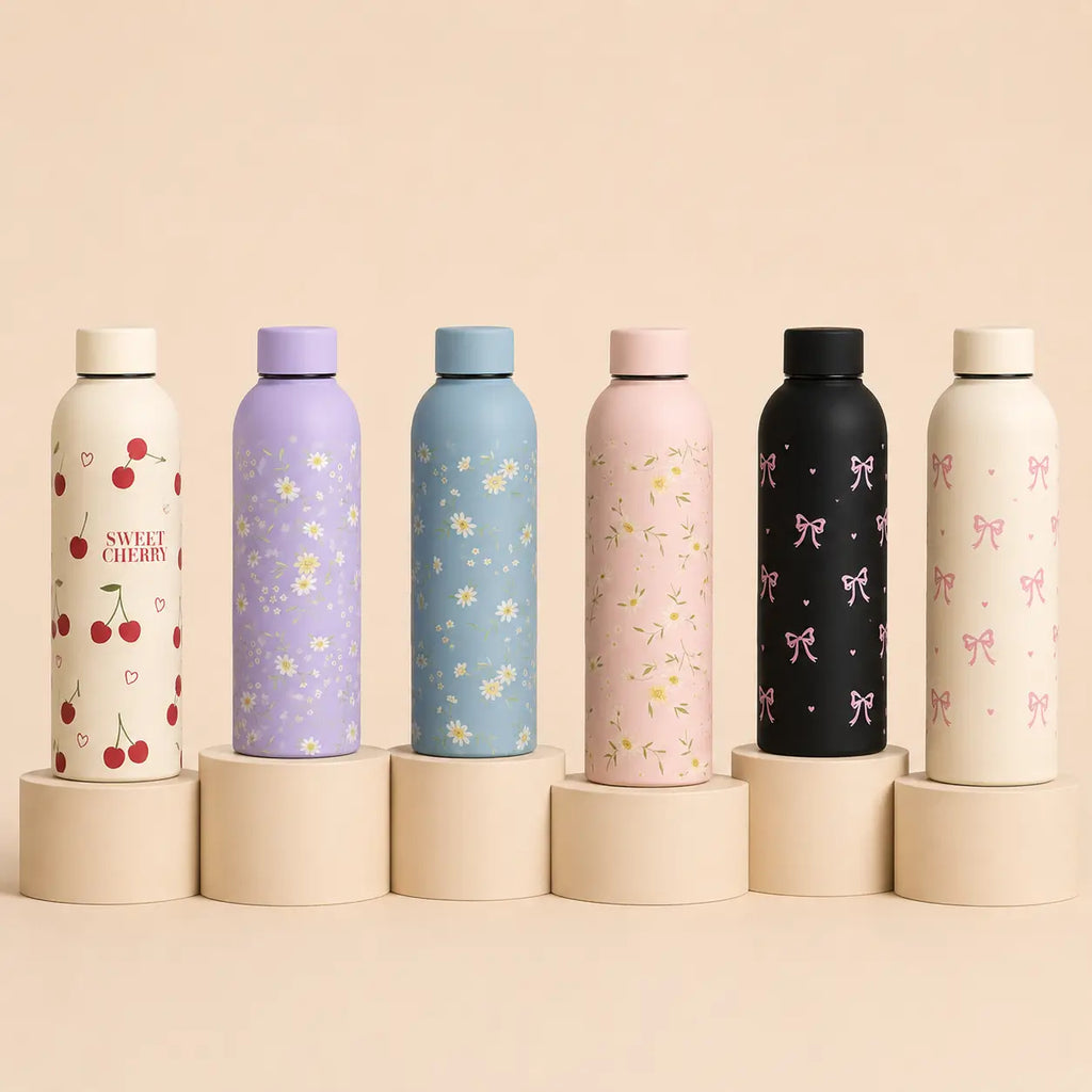 Sitarayuri Aesthetic Stainless Steel Water Bottle – 500ml