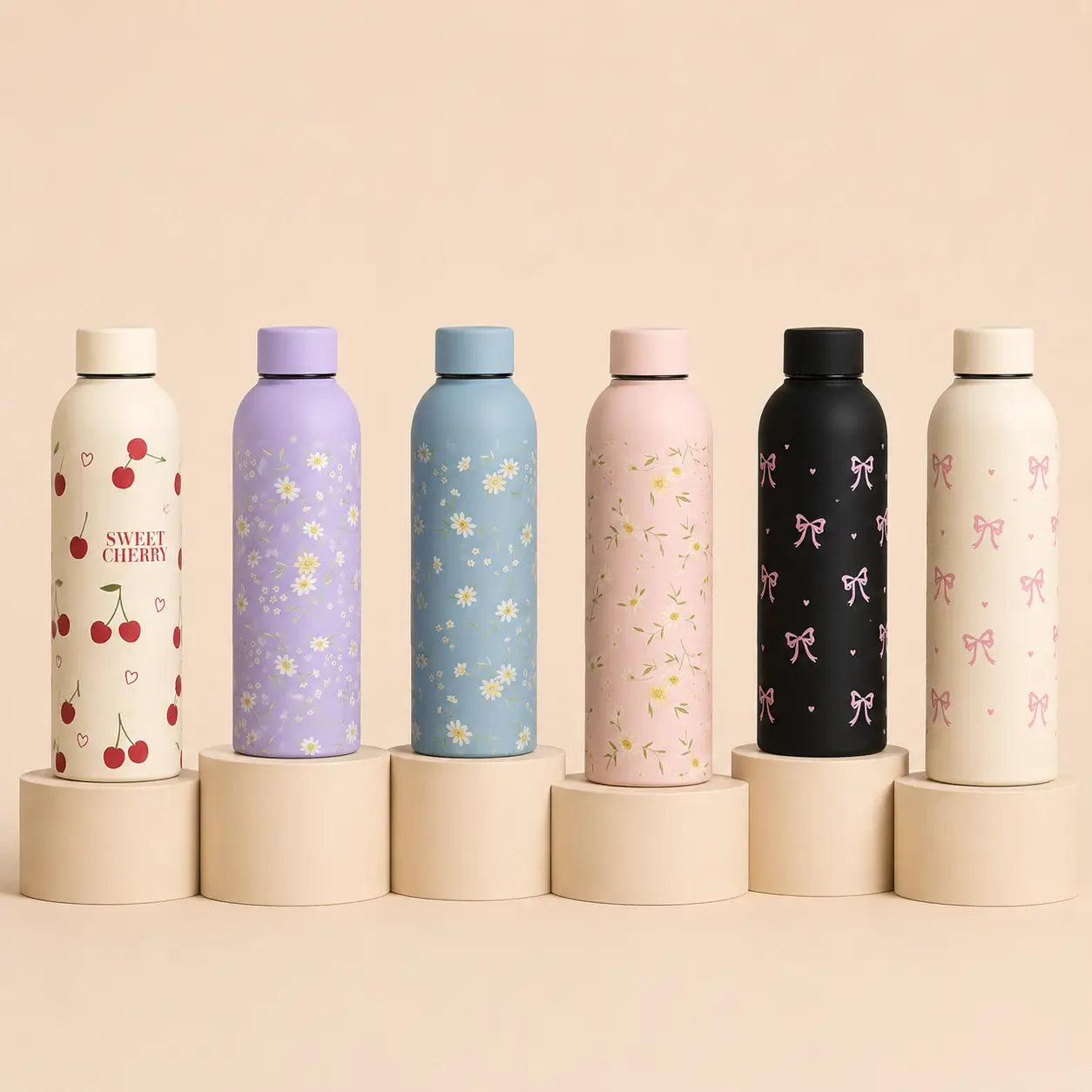 Sitarayuri Aesthetic Stainless Steel Water Bottle – 500ml