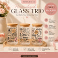 Personalized Glass Trio (Pack of 3) – Custom Glass Cup Gift Set