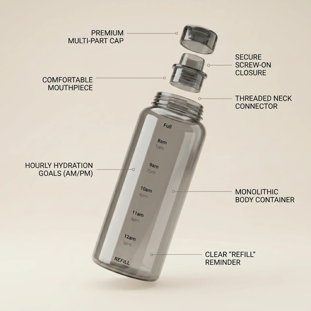 Transparent Glass Water Bottle | 500ml