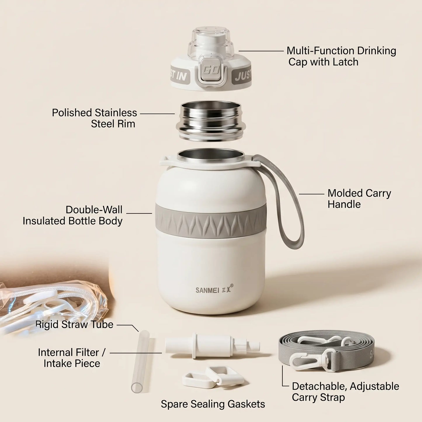 SnowNest Kids Insulated Bottle 16oz