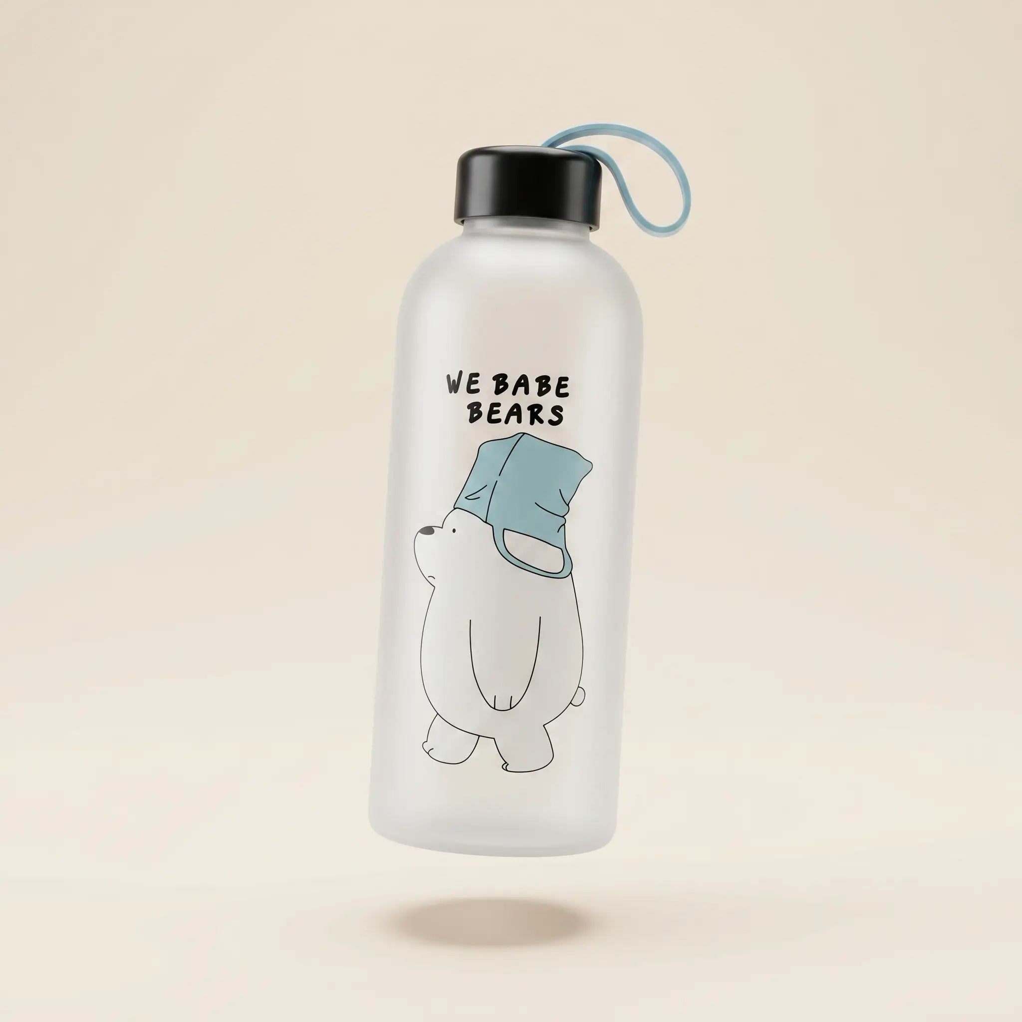 We Bare Bears Frosted Water Bottle | 1000ml | Straw Sipper | BPA-Free